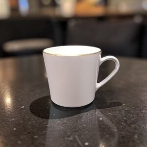 Centura Corning Coffee Mug,  White Cup with Gold Rim, Vtg Drinkware, Kitchenware